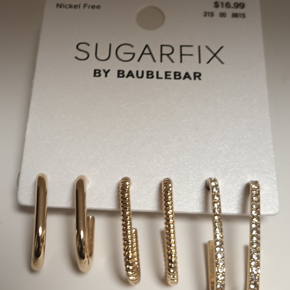 SUGARFIX BY BAUBLEBAR GOLDTONE HOOP CLIPS - Picture 1 of 3